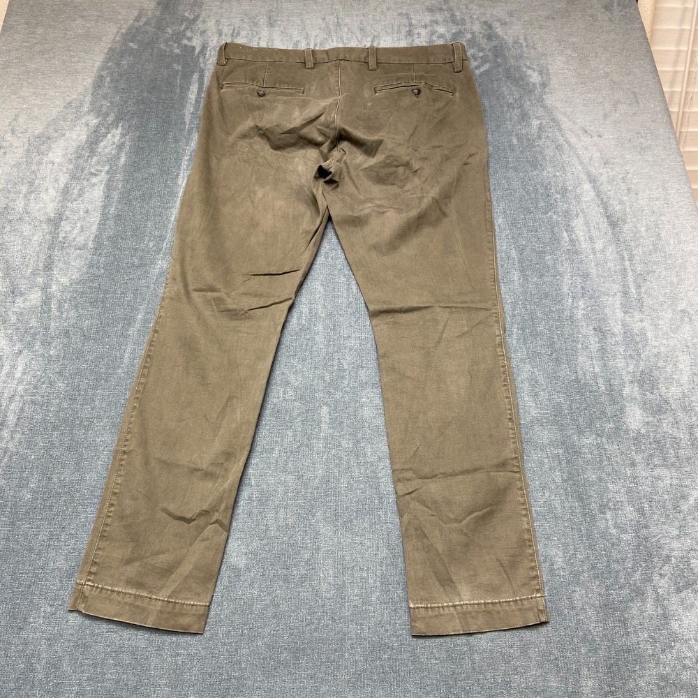 Gap Chino Pants Men 34x30 Gray Cotton Stretch Everyday Wear Skinny Leg Slim Fit